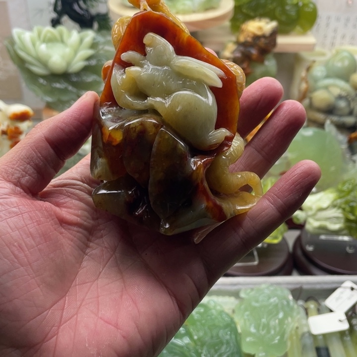 李***蛇纹石玉未镶嵌四大名玉手把