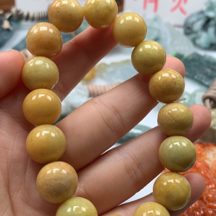 翡翠颈饰未镶嵌保真天然A货翡翠