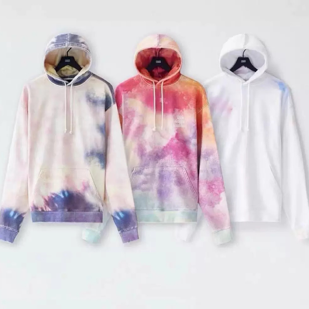 孤品KITH Tie Dye Williams连帽卫衣扎染抽绳套头薄绒 正品SL码