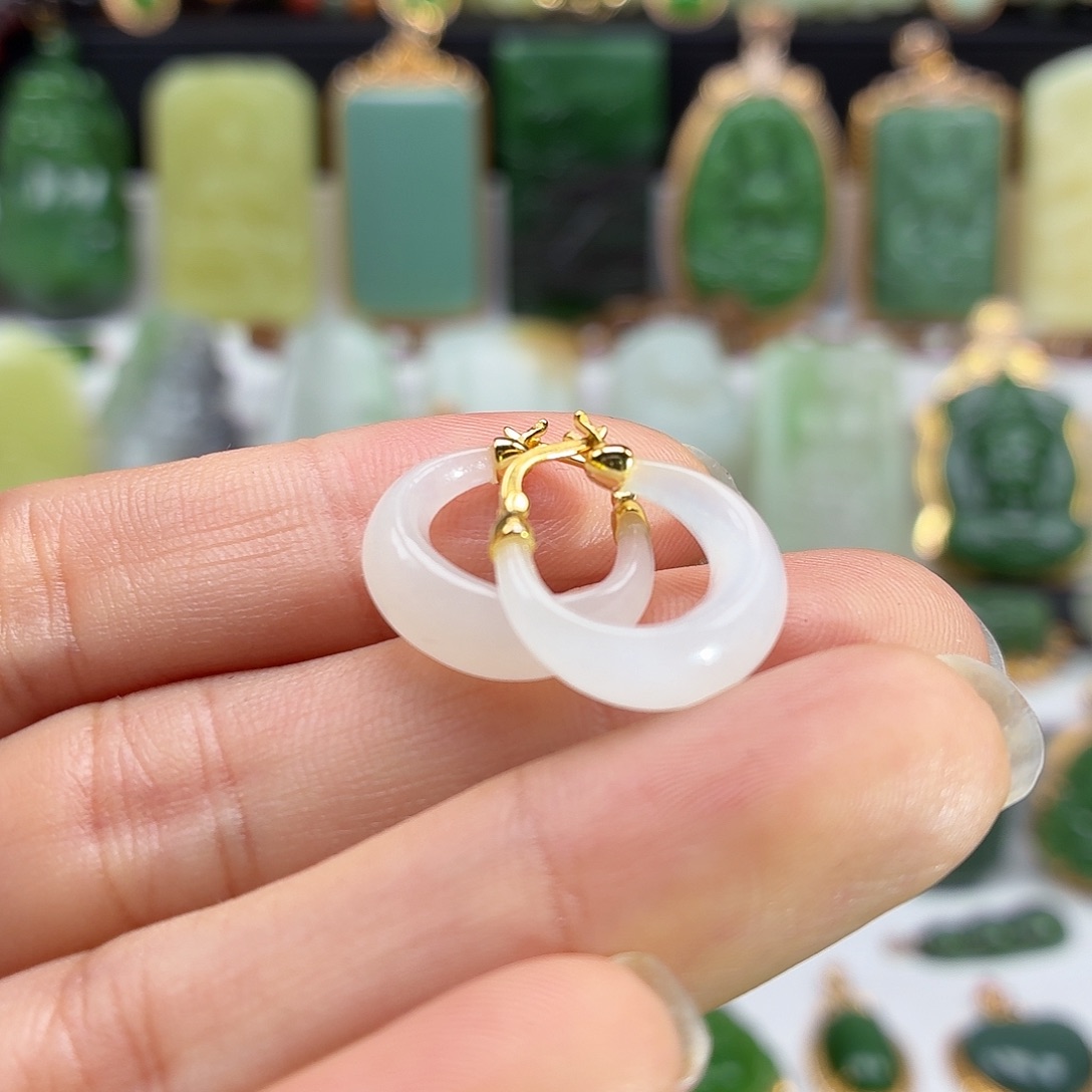 和田玉银S925镶嵌颈饰