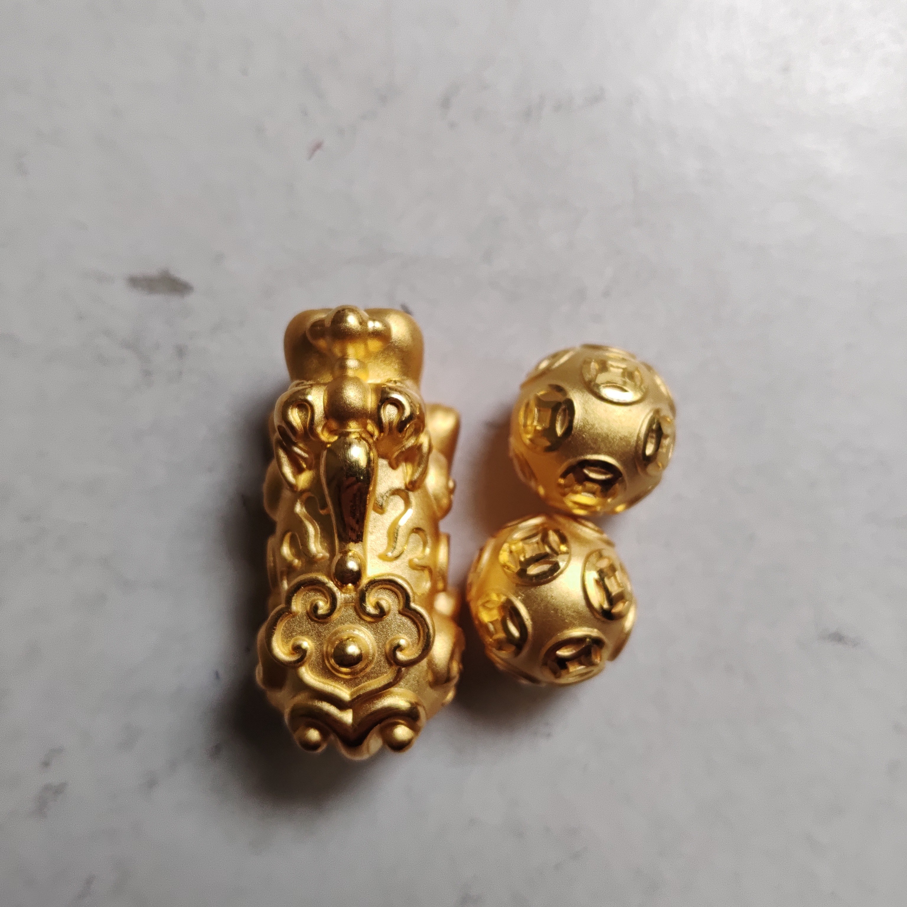 金元宝足金999貔貅珠子首饰