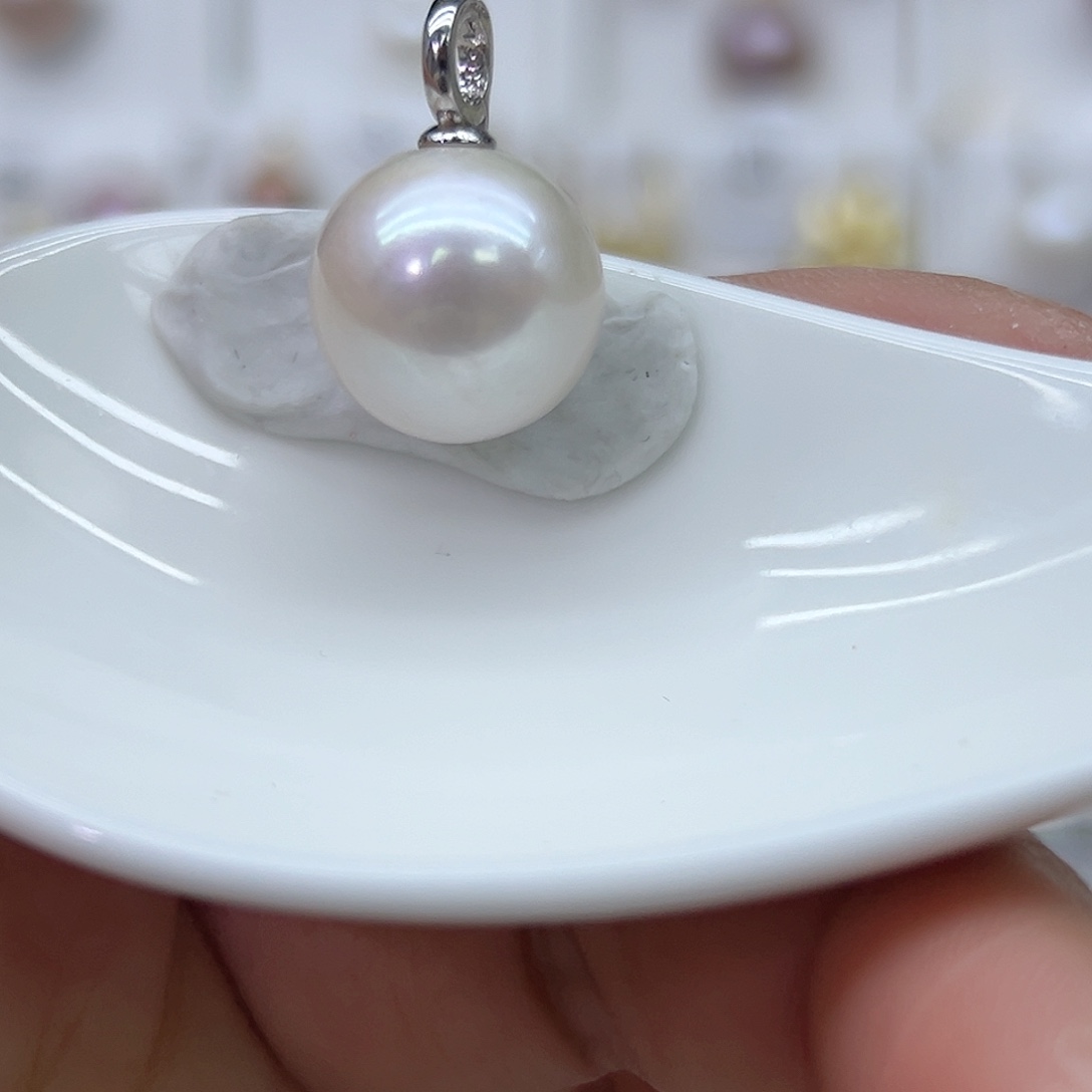 淡水珍珠颈饰银S925镶嵌6