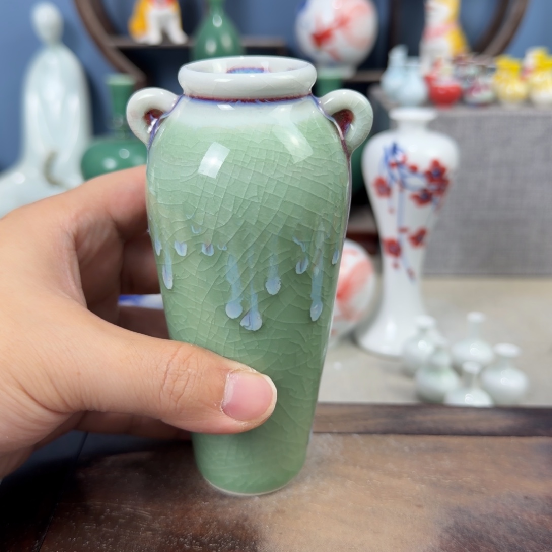 陶瓷手工小花器摆件