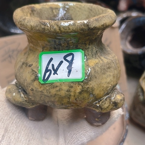 红陶粗陶花盆手工