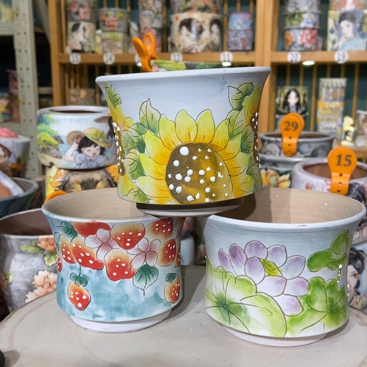 红陶景德镇艺术手绘作品