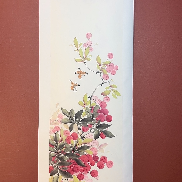国画听兰老师花鸟