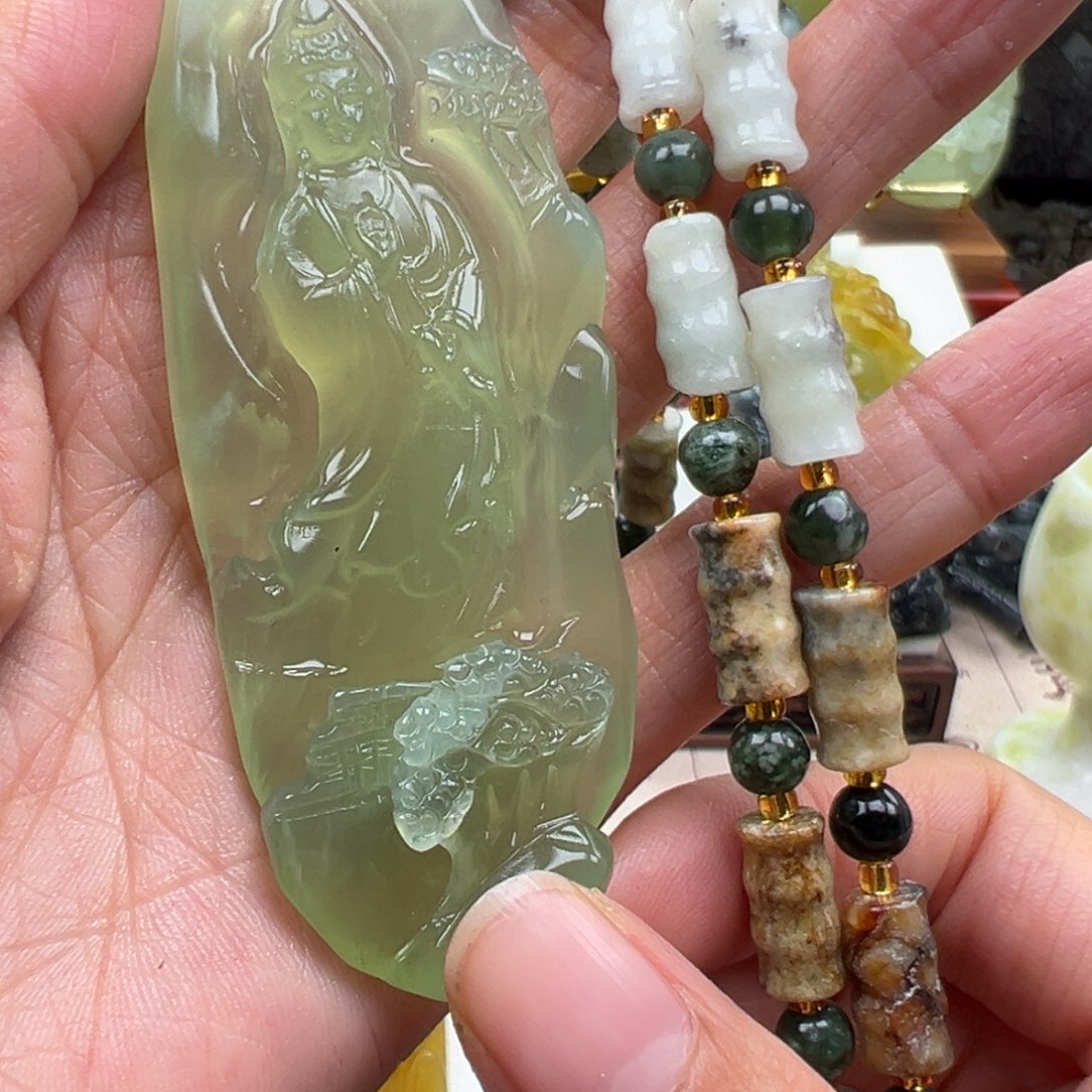 岫玉未镶嵌挂件挂件