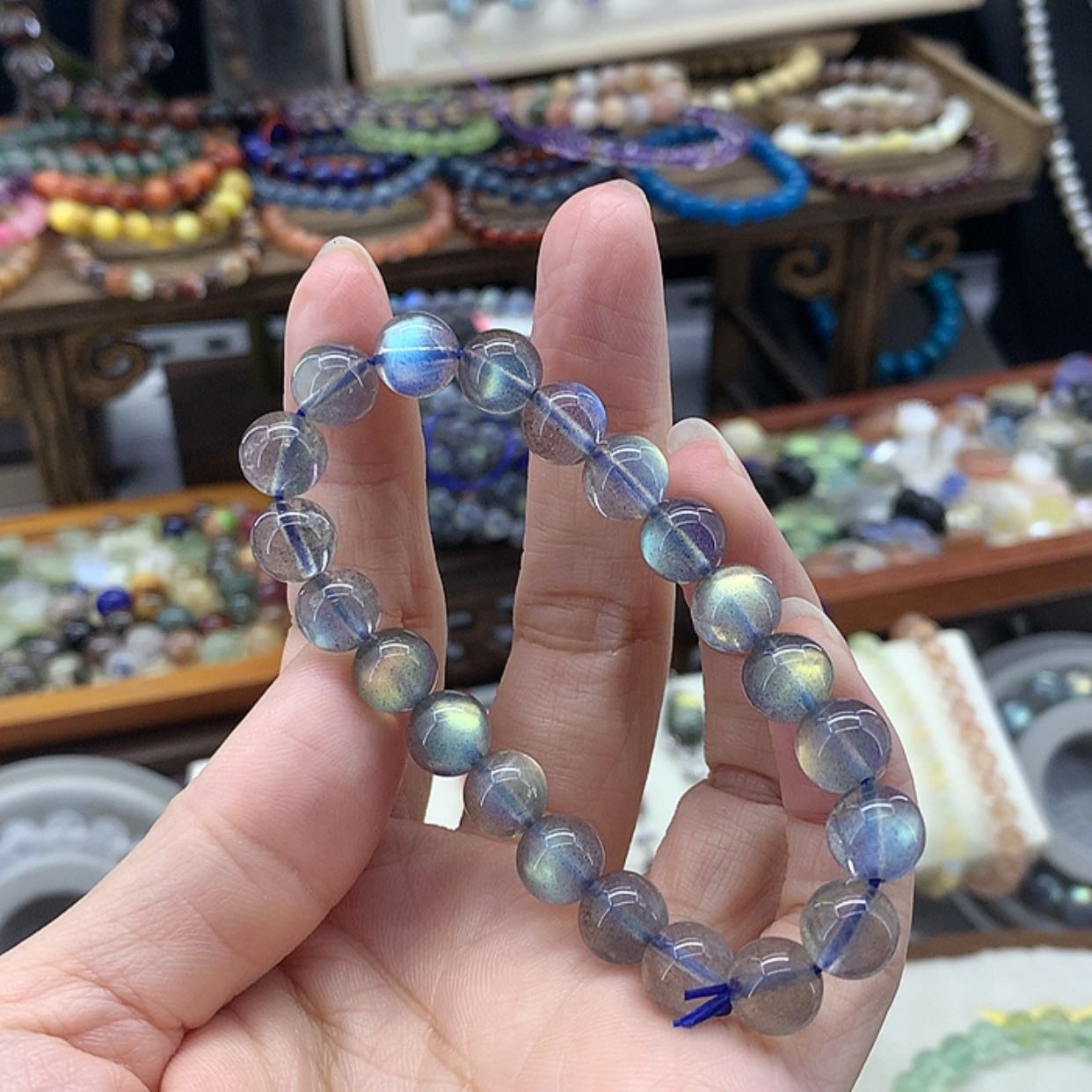 【闪购商品】长石手串未镶嵌嘿**?手串