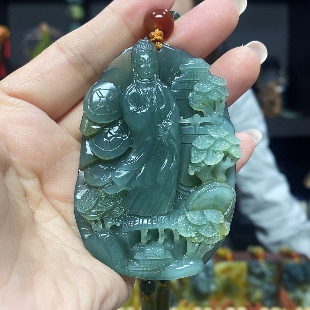 未镶嵌岫玉挂件吊坠手把