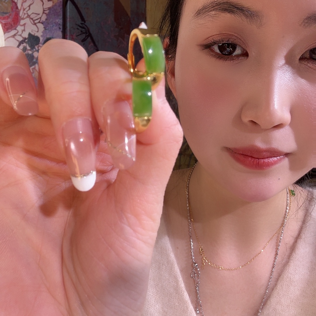 和田玉银S925镶嵌戒指