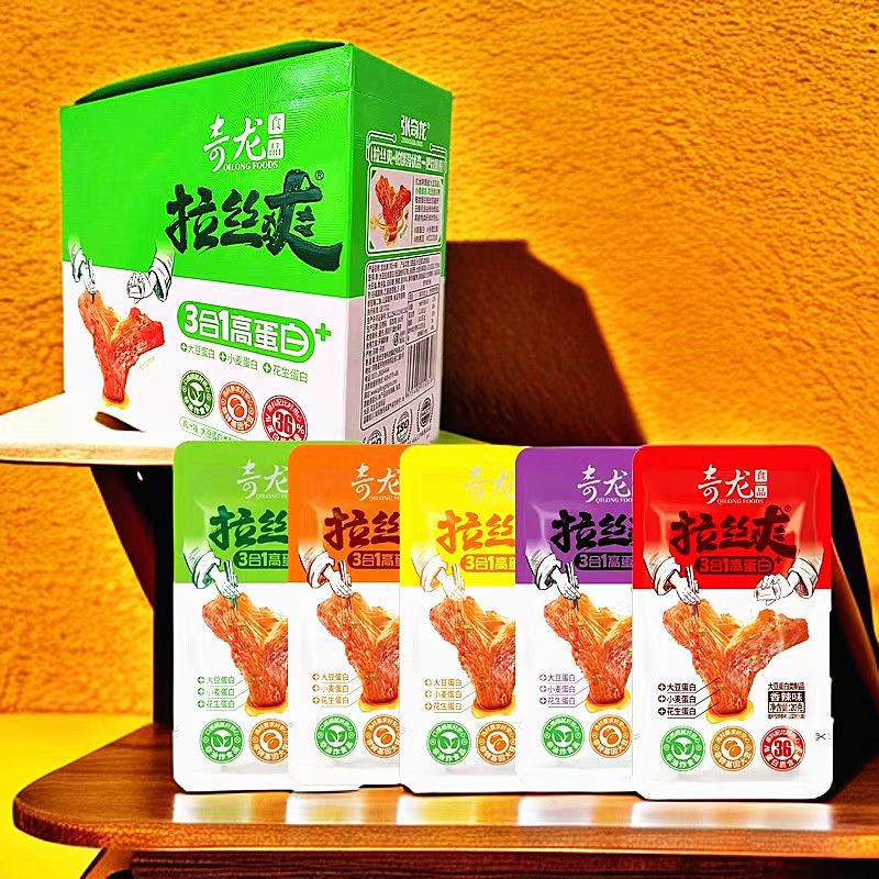 张奇龙拉丝手撕素肉豆制品麻辣香辣零食零食休闲食品小吃