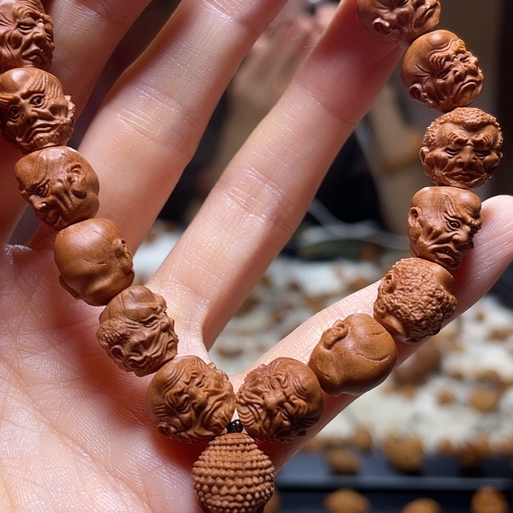 橄榄核手串/手链龙纹桃核 十八罗汉