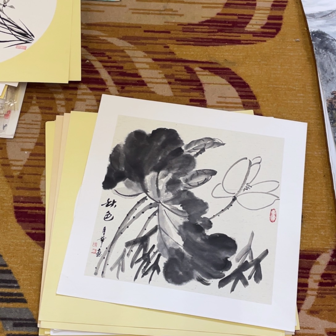 国画五十卡纸作品花鸟11111