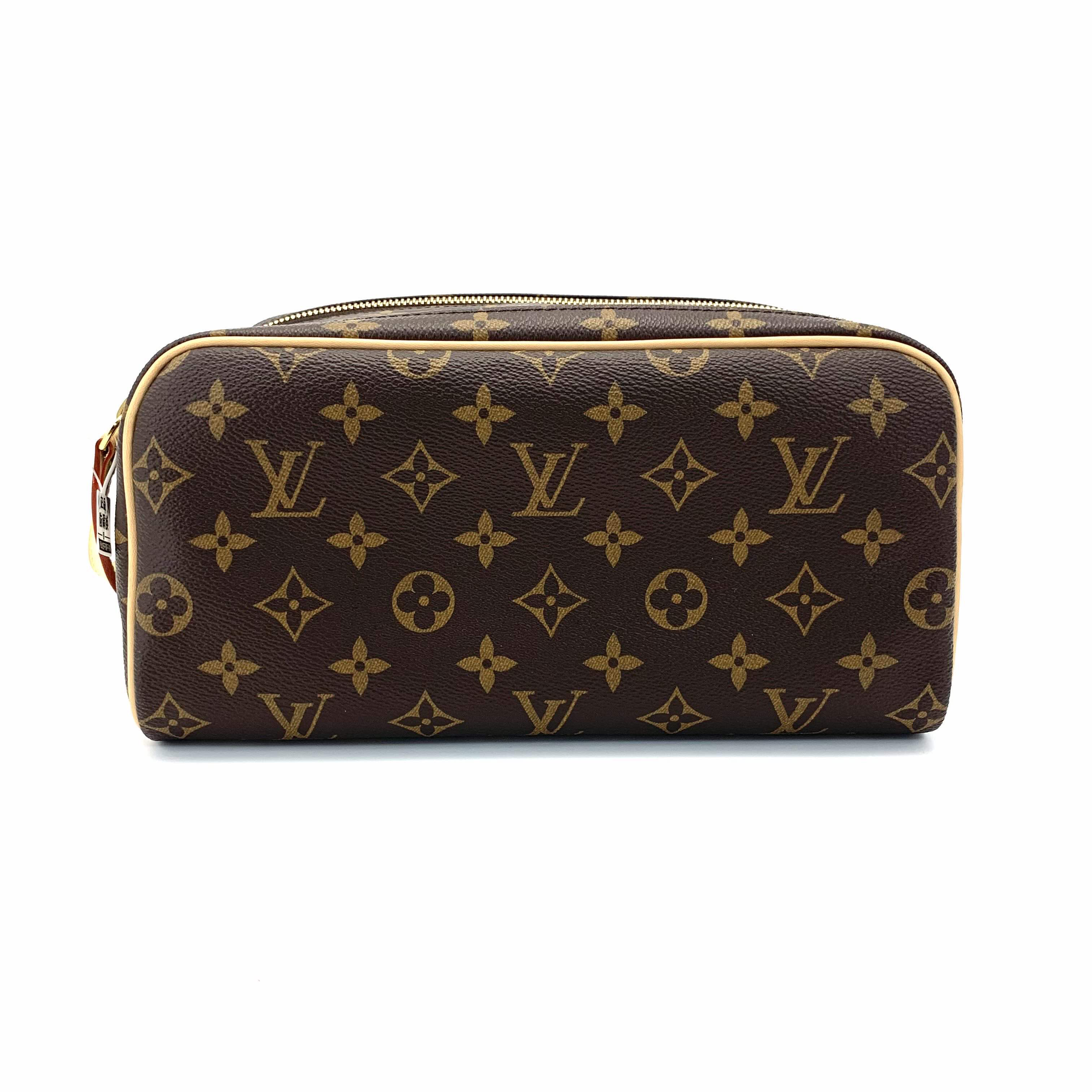 99新 LouisVuitton/路易威登 经典棕老花DOPPKIT盥洗袋 尺寸28/15
