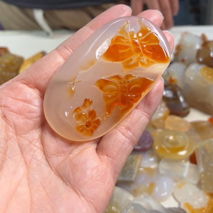 玛瑙/玉髓未镶嵌吊坠(不含链)