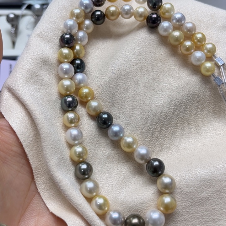 海水珍珠项链银S925镶嵌