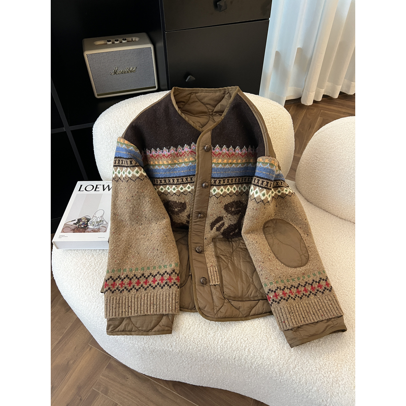 秋冬费尔岛系列樱桃双面穿厚款保暖外套GK-759