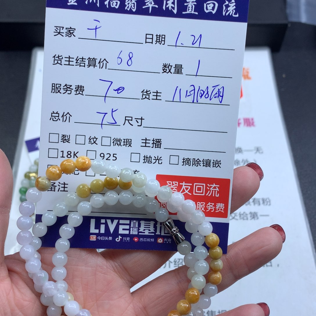 【闪购商品】翡翠颈饰未镶嵌干*眼