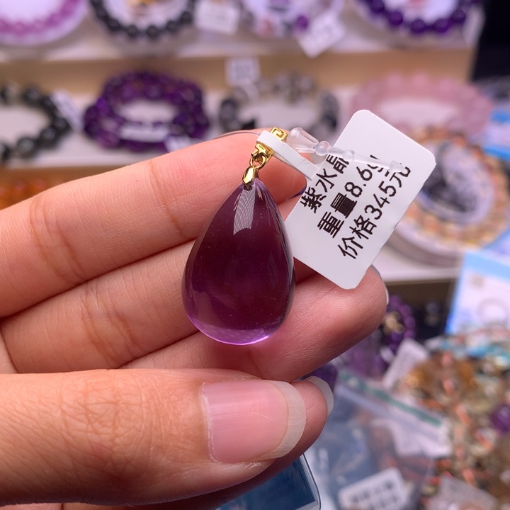 银S925镶嵌颈饰水晶紫水晶