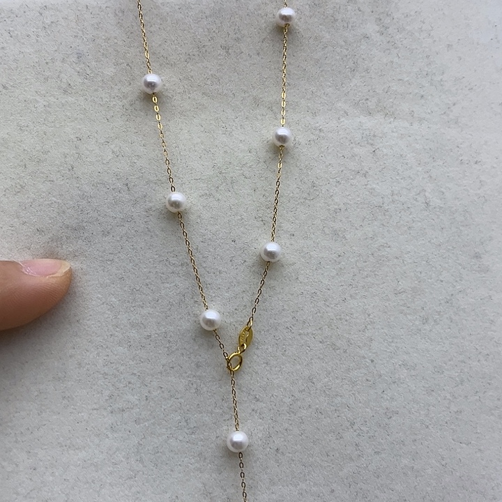 合金淡水珍珠颈饰
