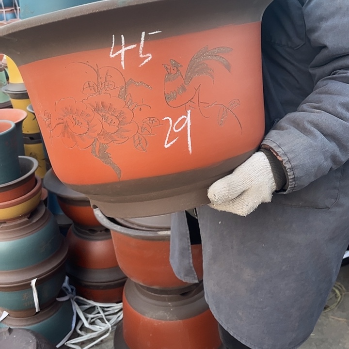 紫砂花盆紫砂花盆和小