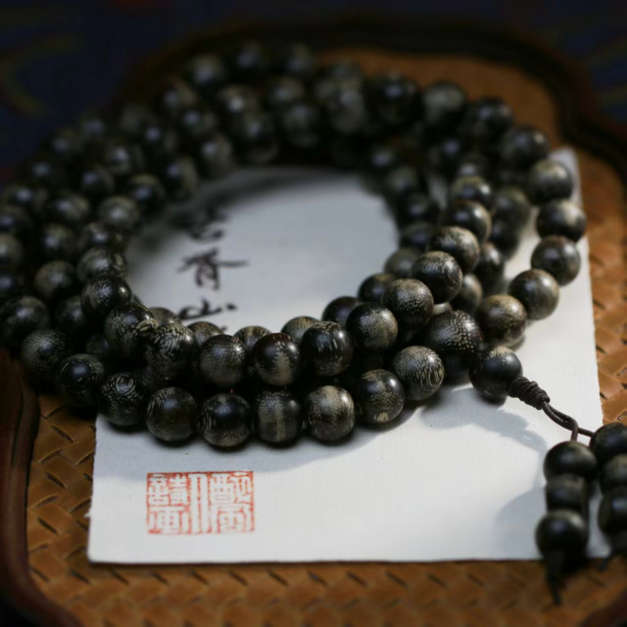 【曹总文玩】沉香木串（多样性发其一)SCX952