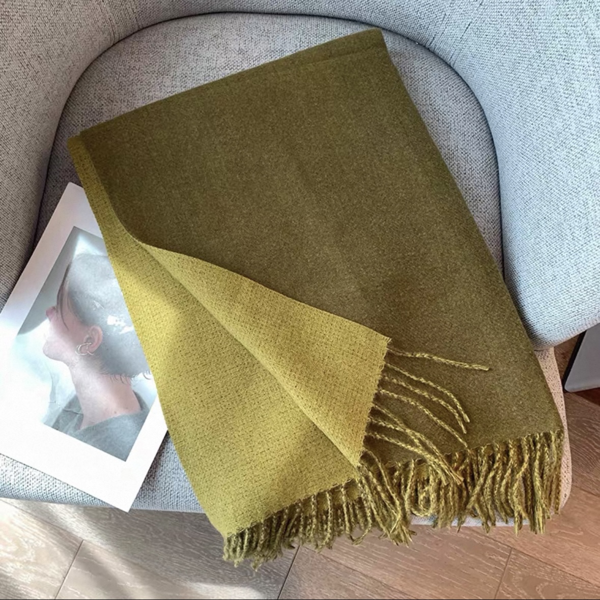 羊绒围巾披肩围巾披肩外搭冬季保暖加厚两用