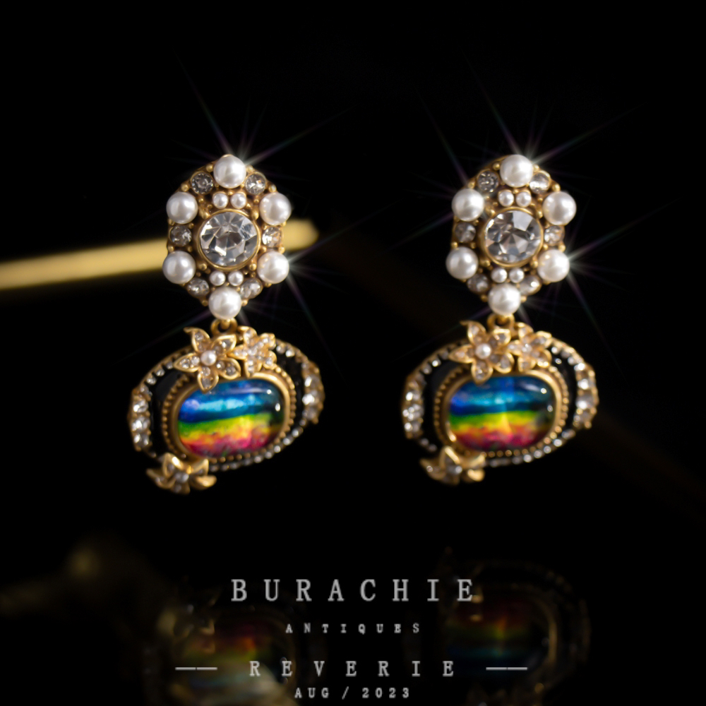 铜合金仿水晶耳饰 【6845】周年珍藏英｜经典原标克拉款CrownFrett