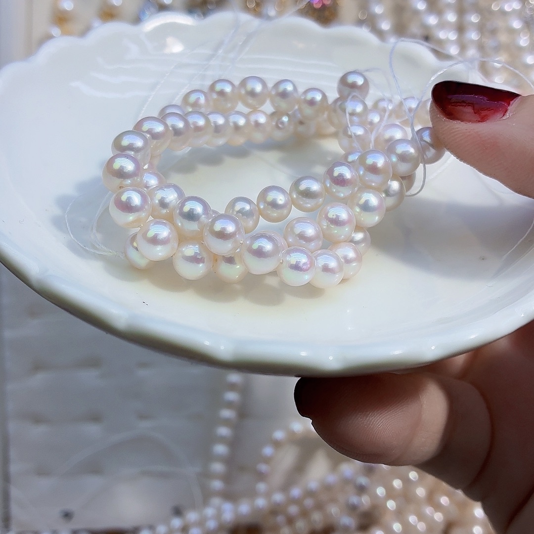 养***烯耳饰淡水珍珠合金