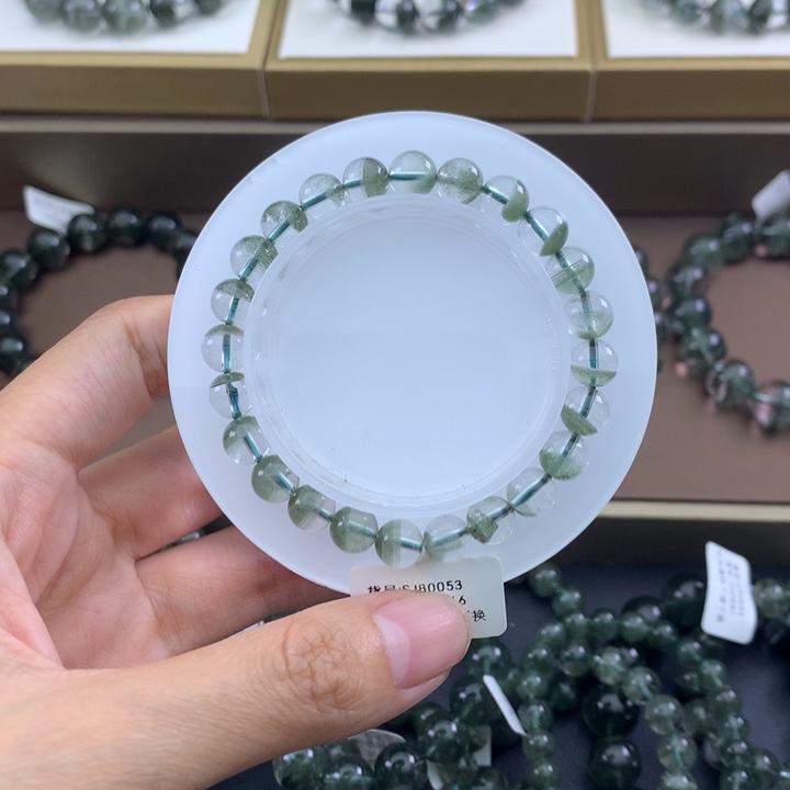 未镶嵌手链水晶绿幽灵
