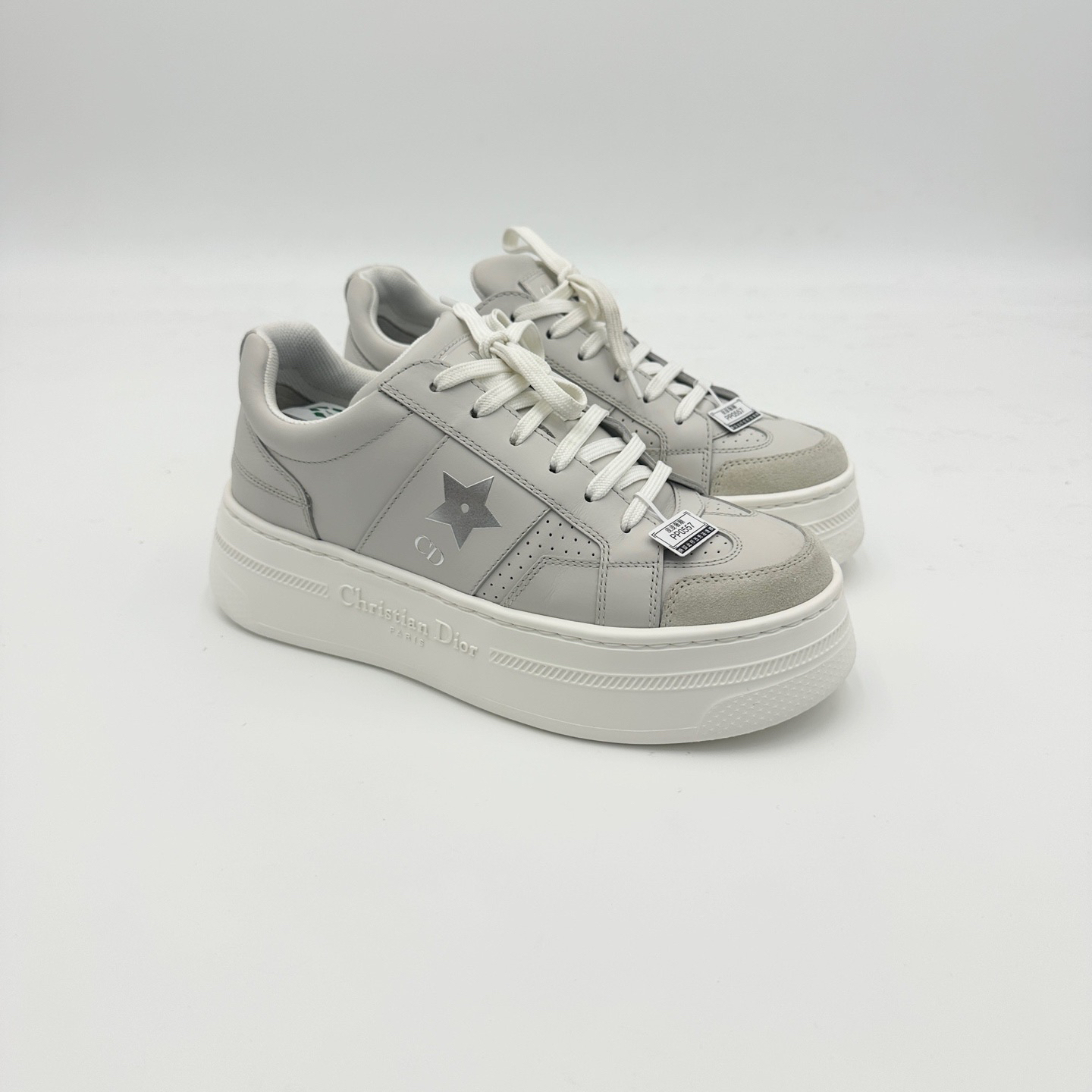 99新 DIOR/迪奥 36.5码/dior灰色新款厚底板鞋/99新/pp0557