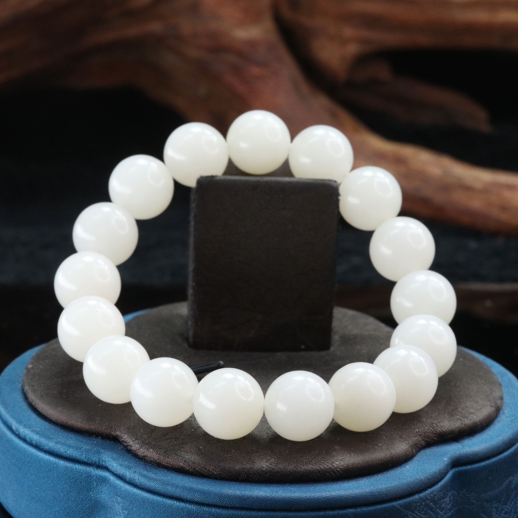 7和田玉羊脂白手串/600391北京中保拍卖