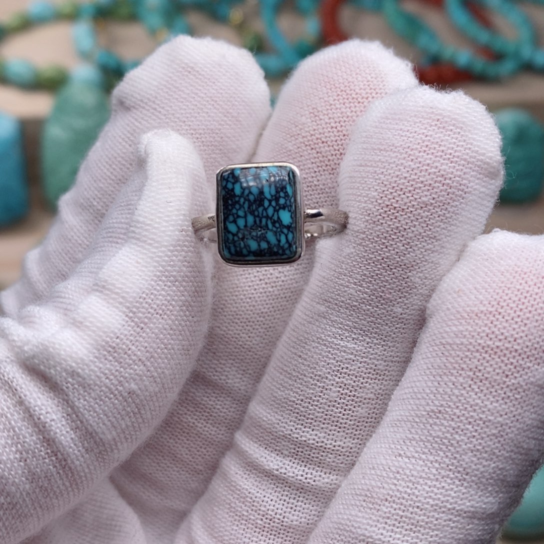 绿松石挂件银S925镶嵌