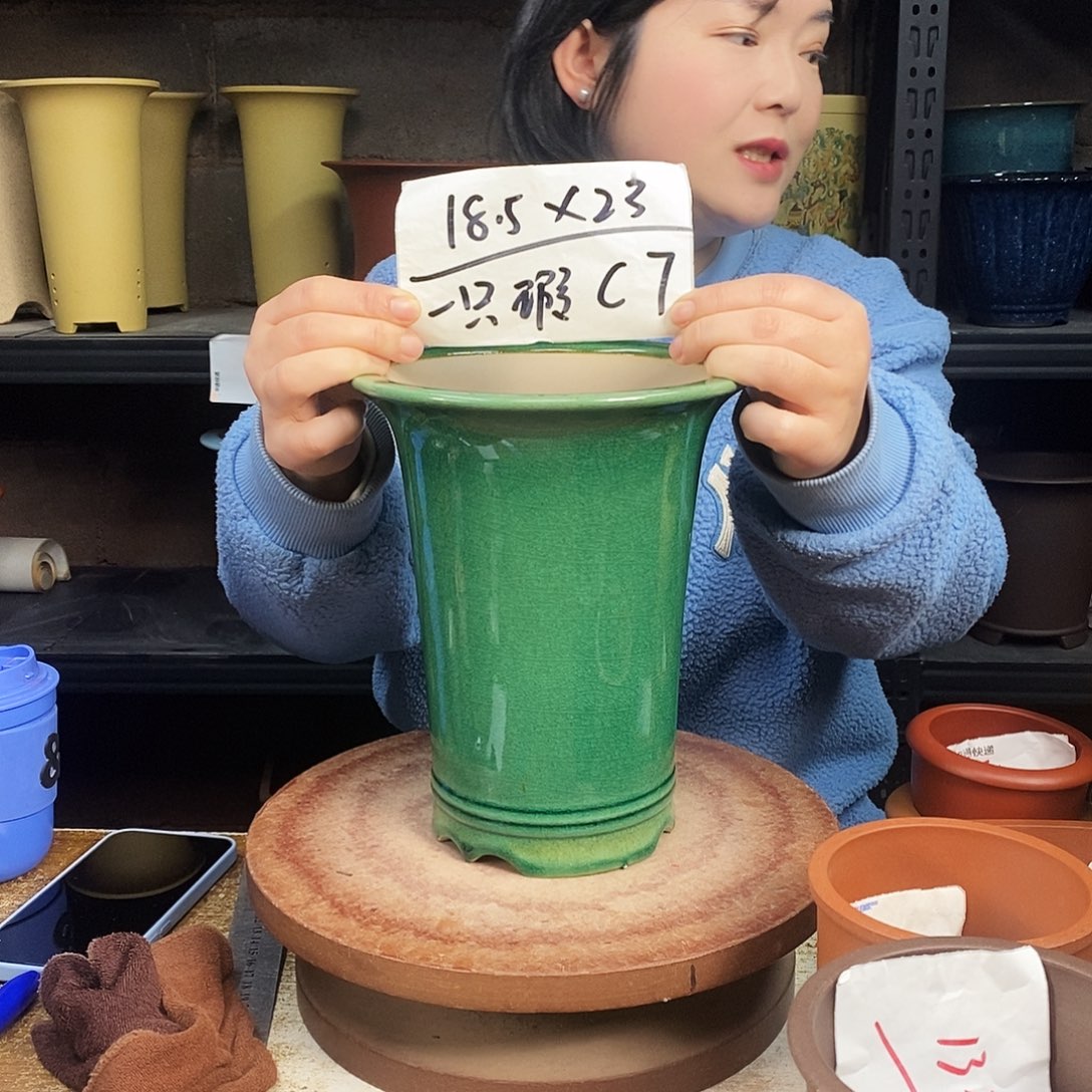 紫砂紫砂花盆一只C7