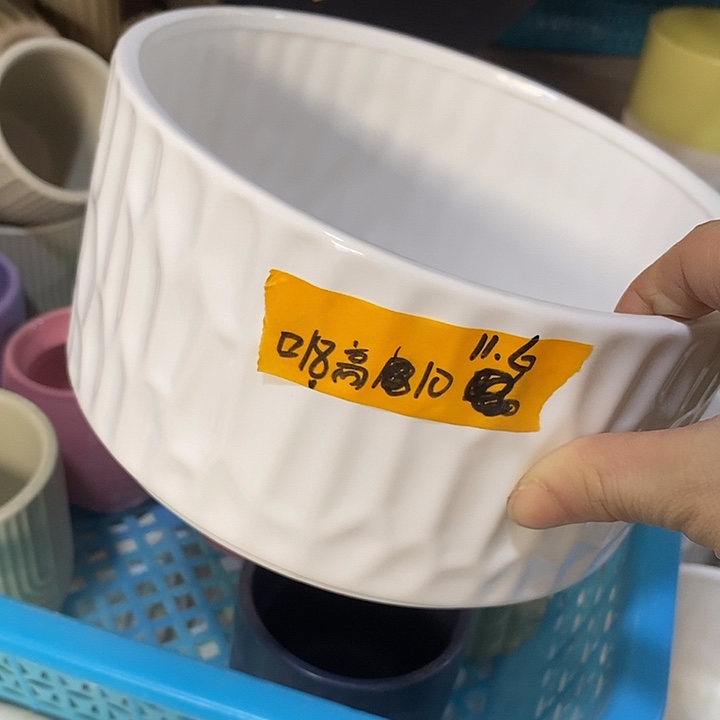 摆件陶陶盆有孔 瑕疵针孔漏釉介意勿拍外口 18外高10