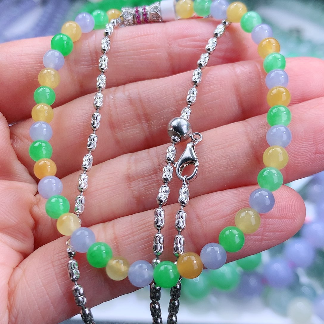 翡翠手链未镶嵌卡4.5mm