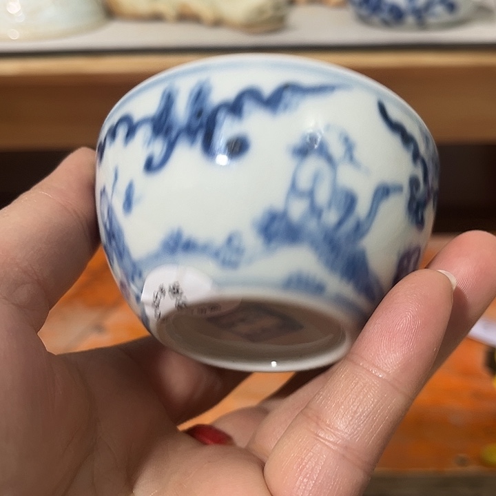 茶盏一个青花的小杯子888