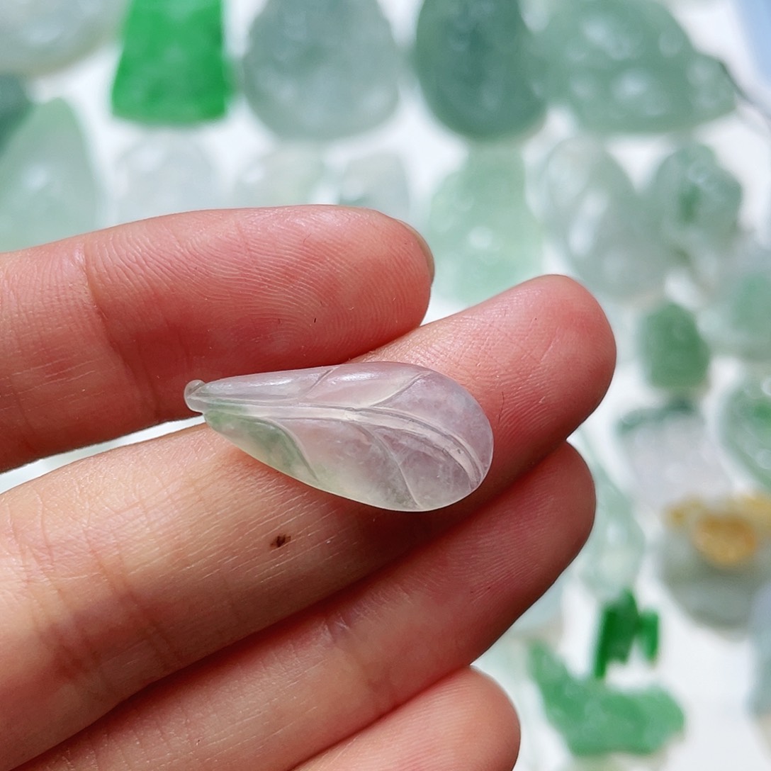 定制翡翠未镶嵌特价～叶子