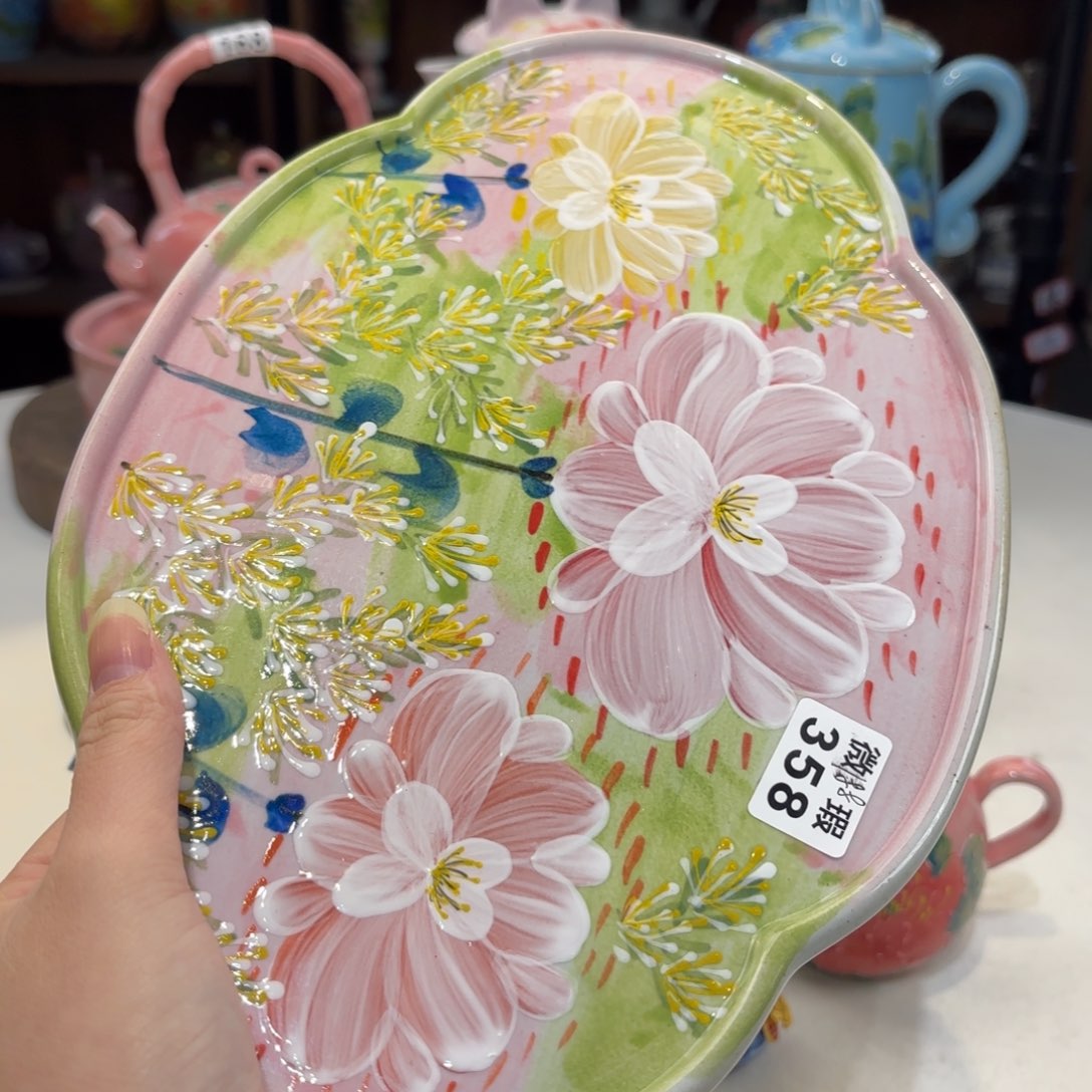 王*球景德镇手绘高温釉下彩陶瓷茶具