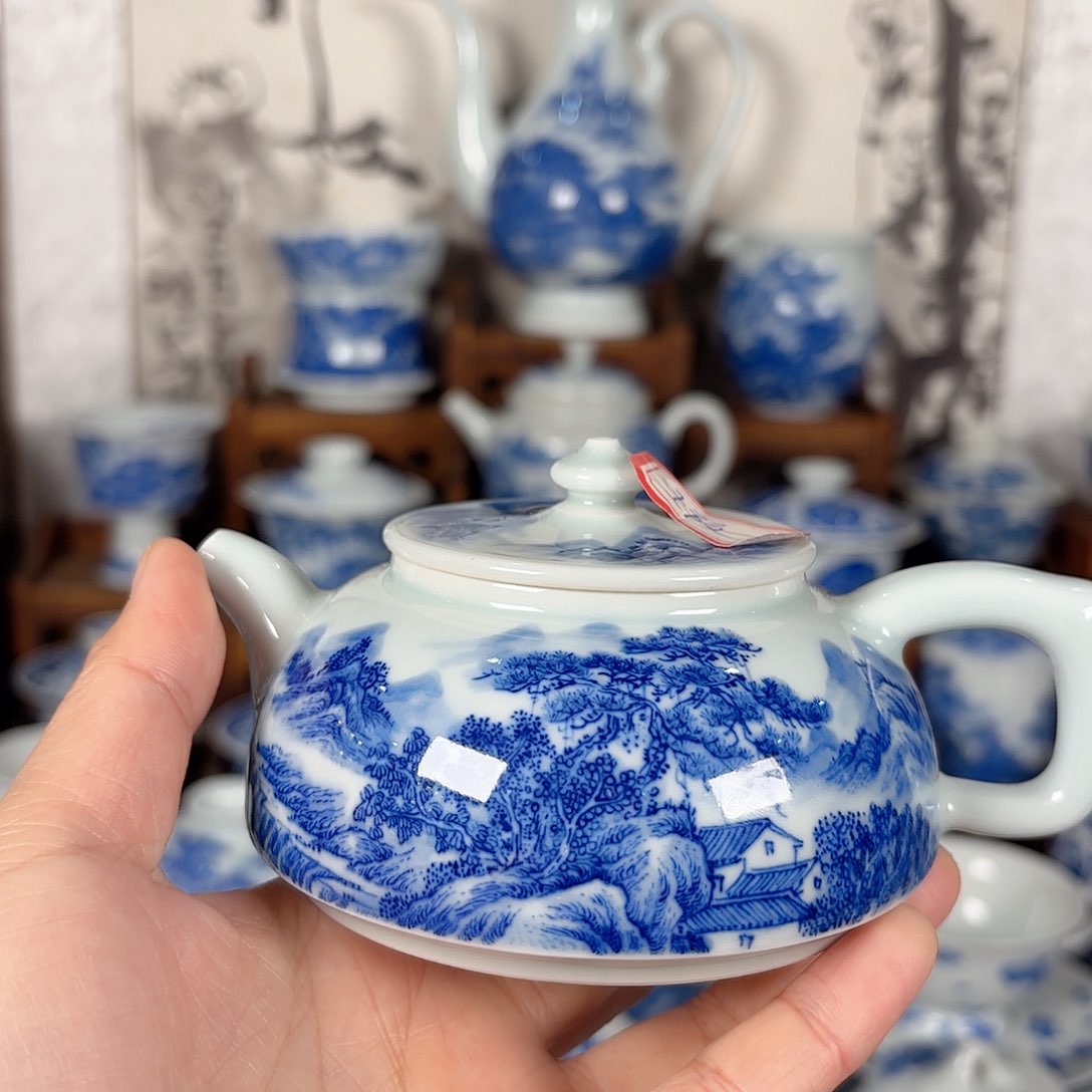 杯A**辰青花瓷器手绘作品壶