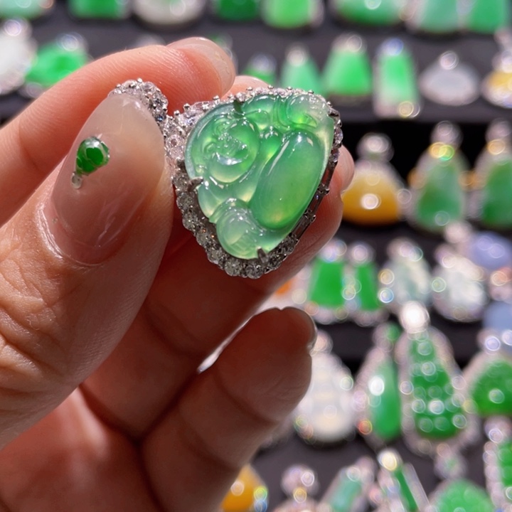 翡翠银S925镶嵌颈饰