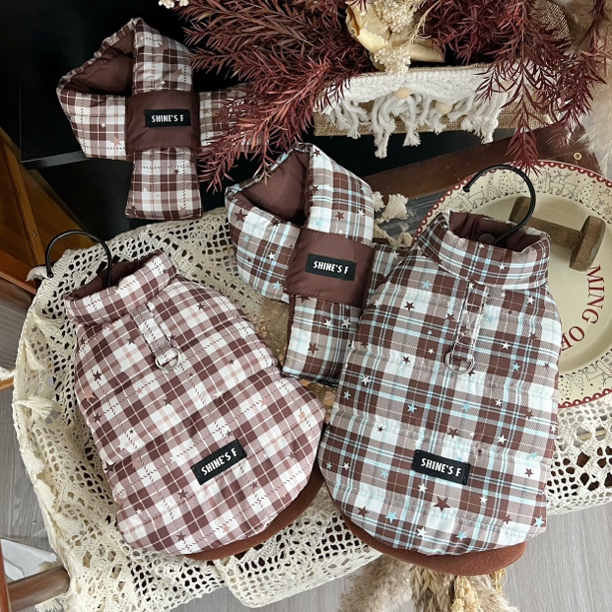秋冬狗狗保暖棉服宠物马甲外套双面可穿适合雪纳瑞泰迪比熊