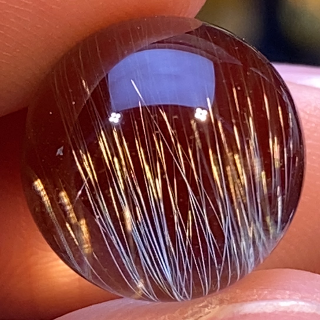 水晶未镶嵌颈饰金发晶单珠散珠11mm