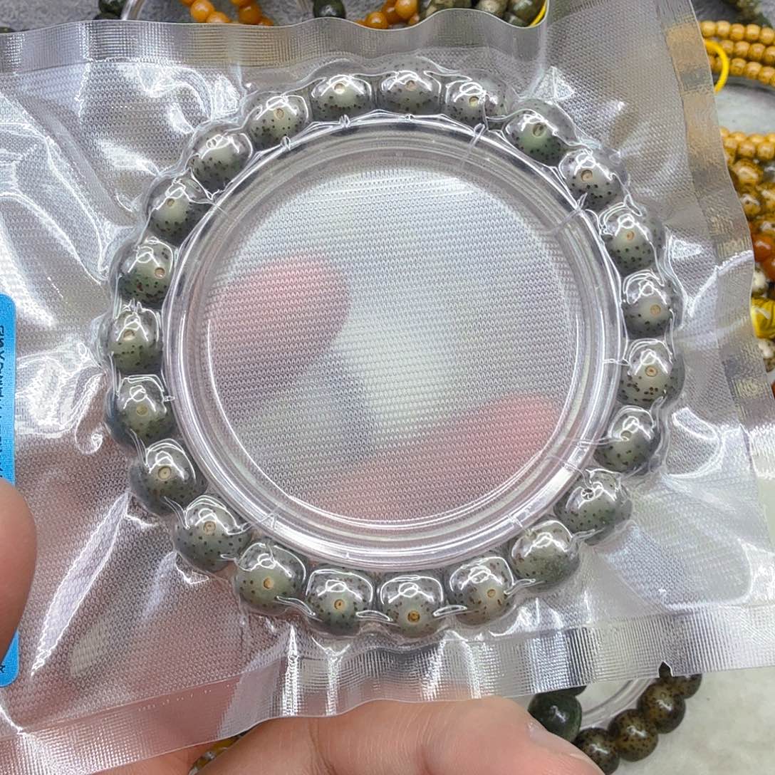 星月菩提手串101高端黑冰星月菩提单10