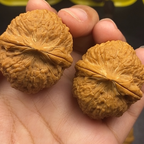 文玩核桃把件42尺密纹狮子