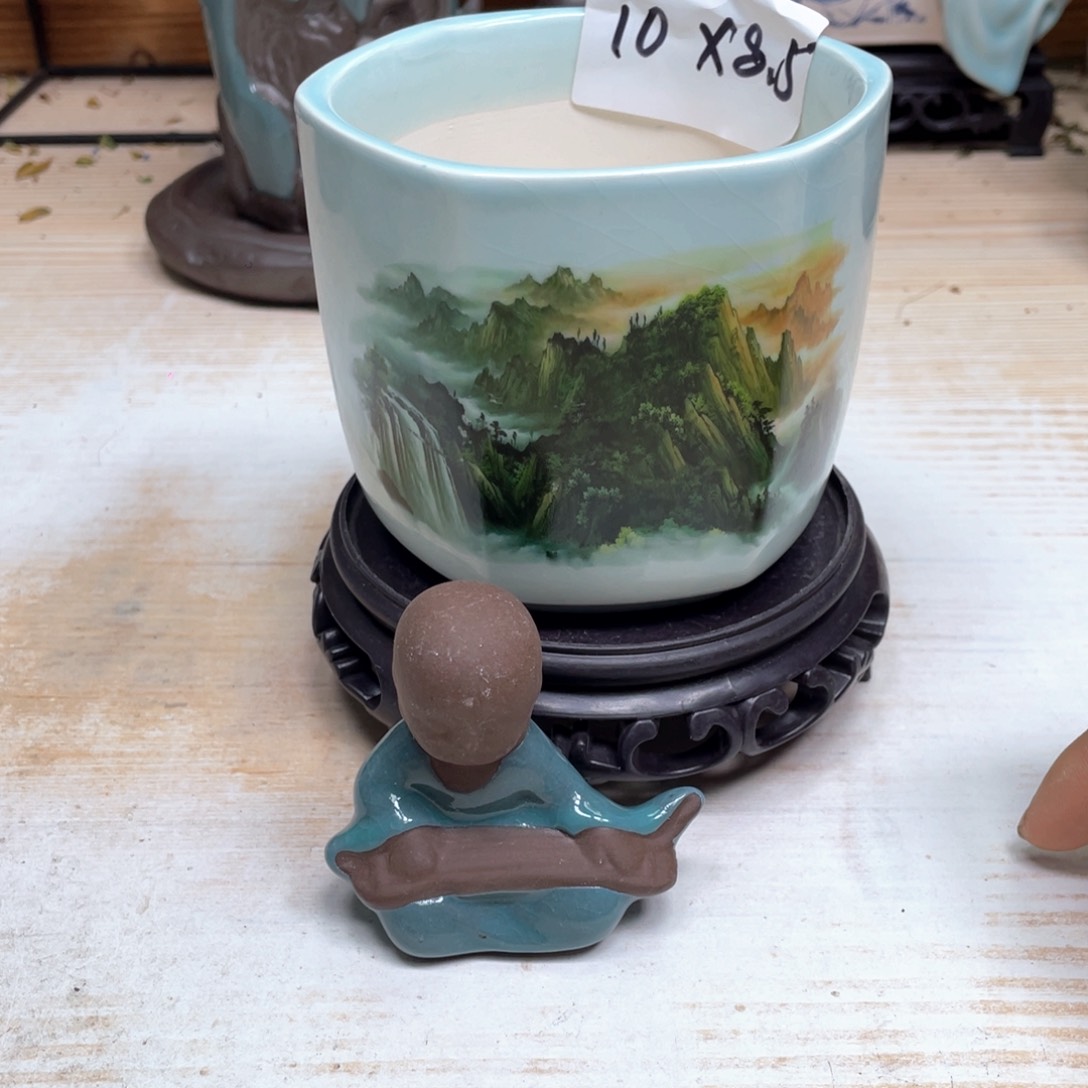 紫砂花盆陶瓷艺术花盆陶瓷