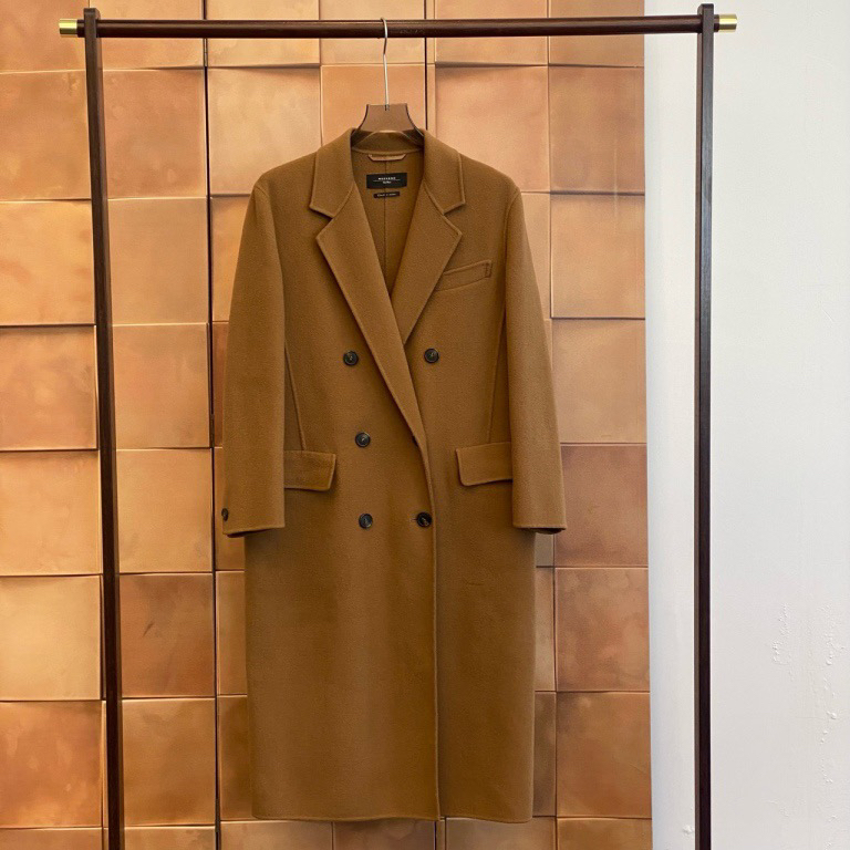 MaxMara Weekend驼色双排扣羊毛呢大衣/42码/99新/29088