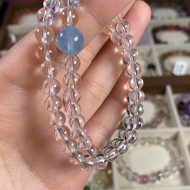 水晶手链未镶嵌天然水晶手串