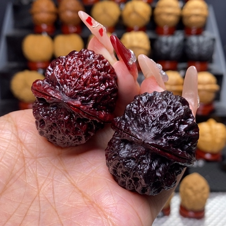 文玩核桃把件七星绣球29号