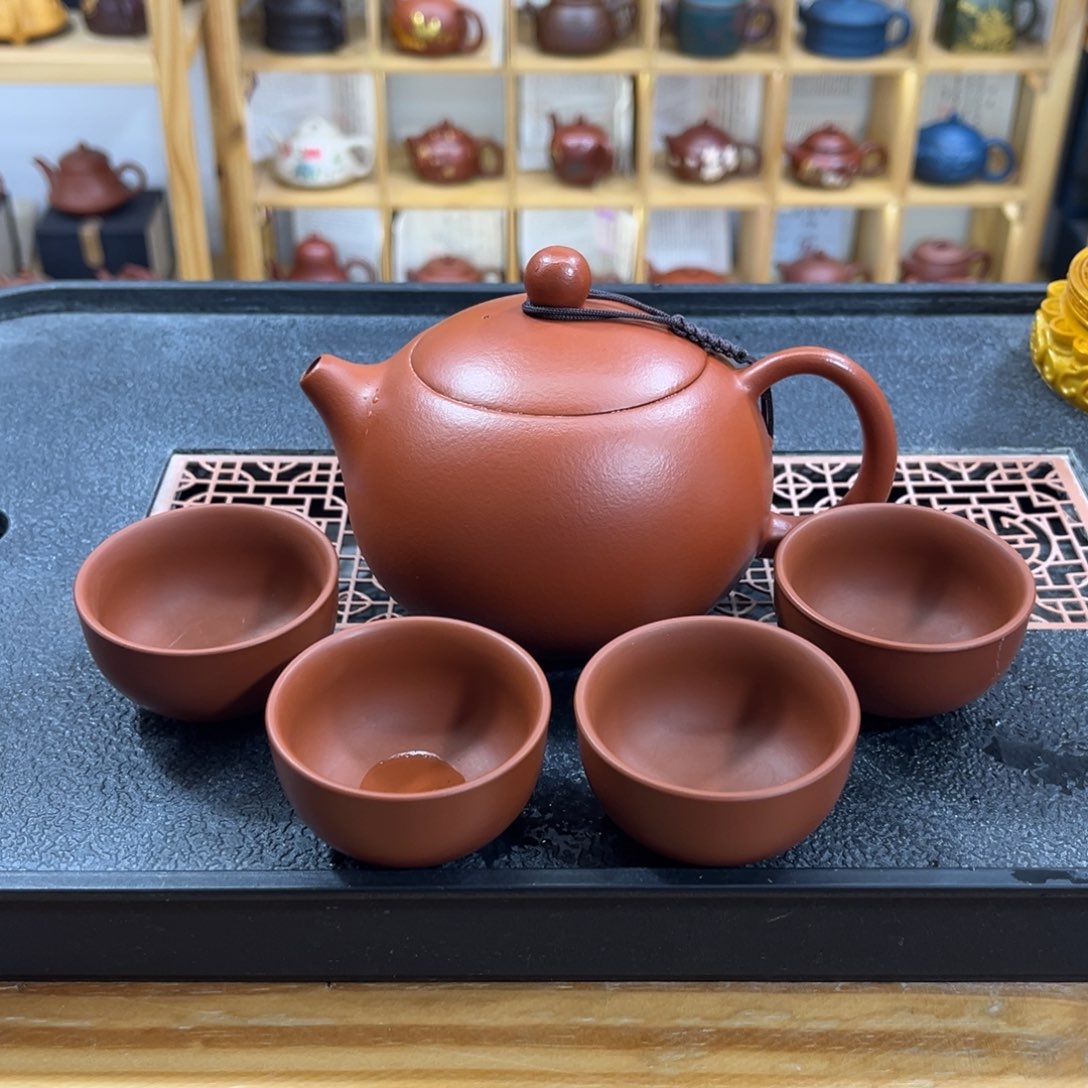紫砂紫砂胖西施（一壶四杯）